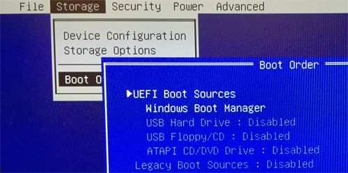 Загрузка HP EliteDesk 800 G1 USDT в режиме UEFI